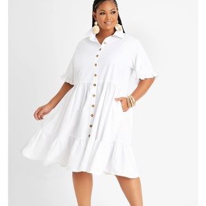 Ashley Stewart, size 24 white dress